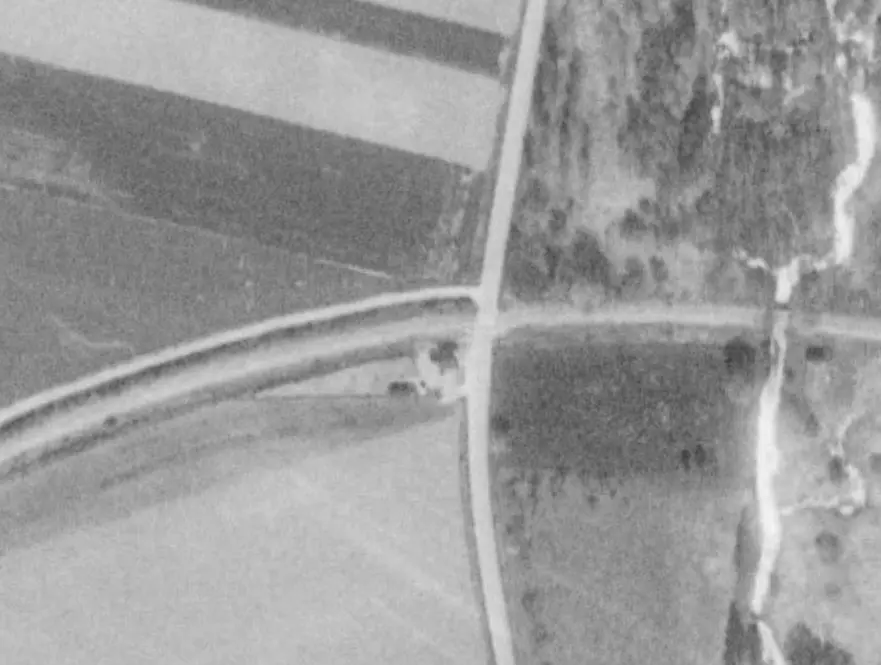 La carte de l&#39;intersection en 1976