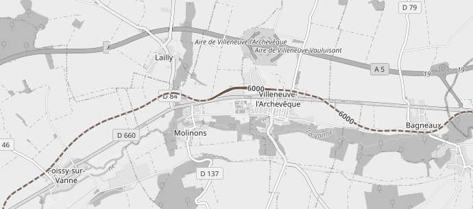 La carte du secteur avec l&#39;ancien tracé désaffecté - © Contributeurs de OpenStreetMap
